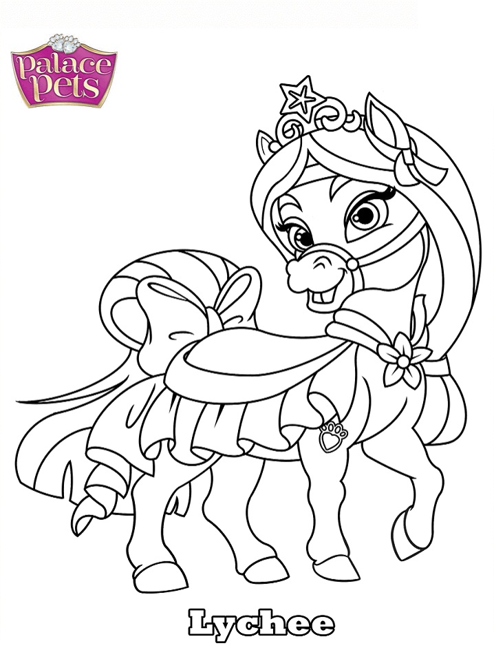 Dibujo de Palace Pets Lychee para Colorear
