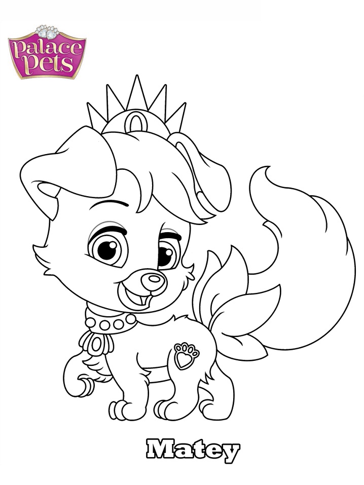 Dibujo de Palace Pets Matey para Colorear