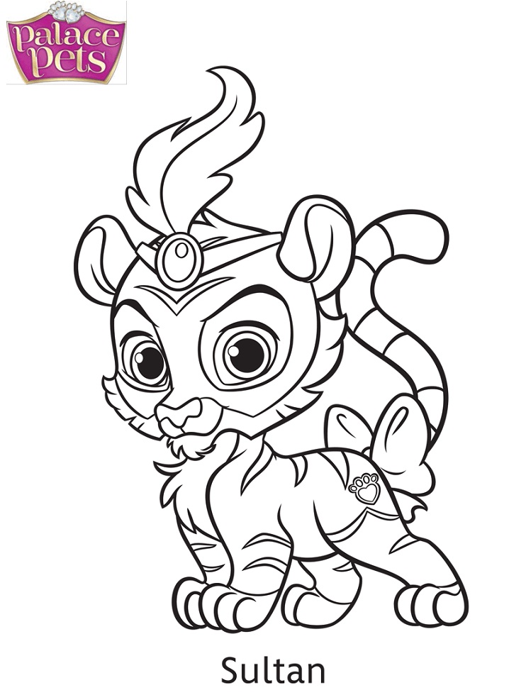 Dibujo de Palace Pets Sultan para Colorear