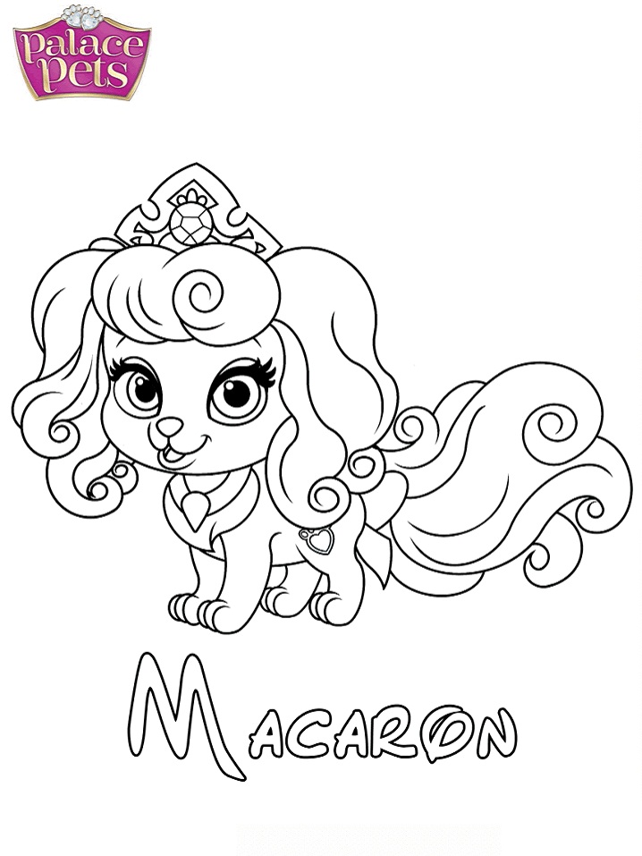 Dibujo de Princesa Macaron para Colorear