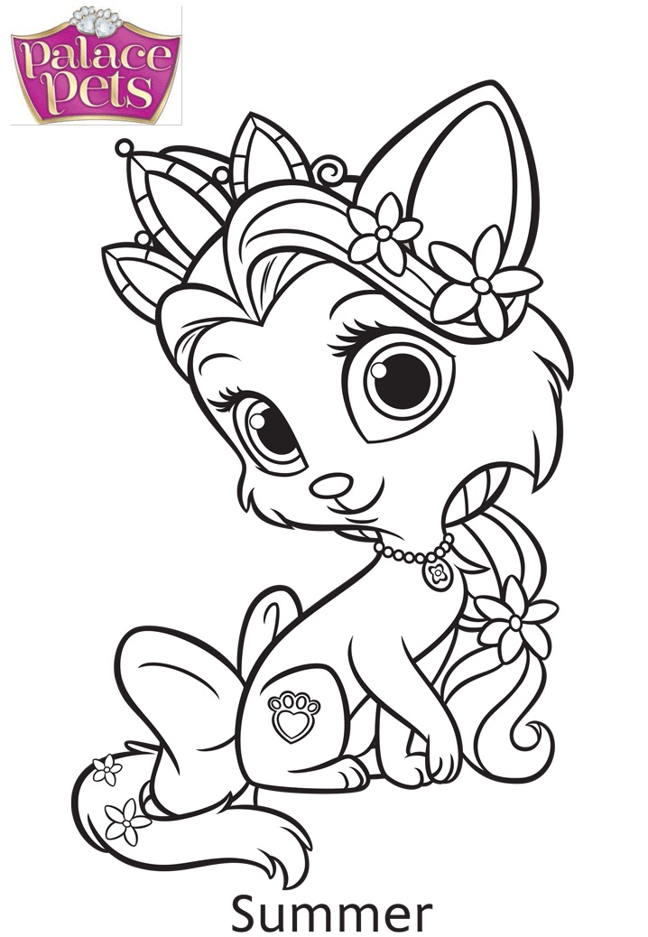 Dibujo de Verano de Palace Pets para Colorear