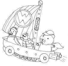 Dibujo de Maravillosas Mascotas en el Flyboat para Colorear