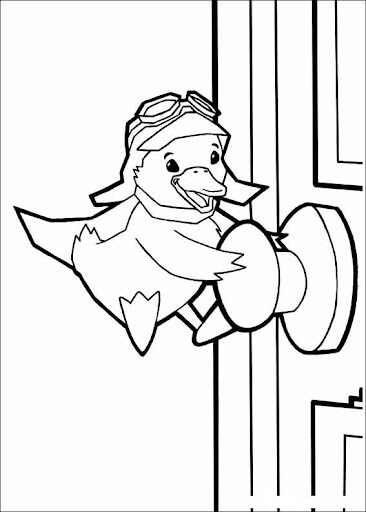 Dibujo de Patito Ming Ming Divertido para Colorear