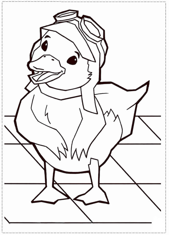 Dibujo de Patito Ming Ming Lindo para Colorear