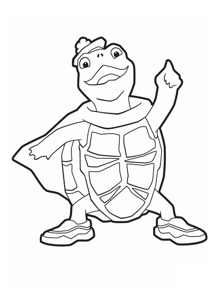 Dibujo de Tortuga Impresionante 1 para Colorear