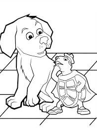 Dibujo de Tuck Tuck y Perro para Colorear