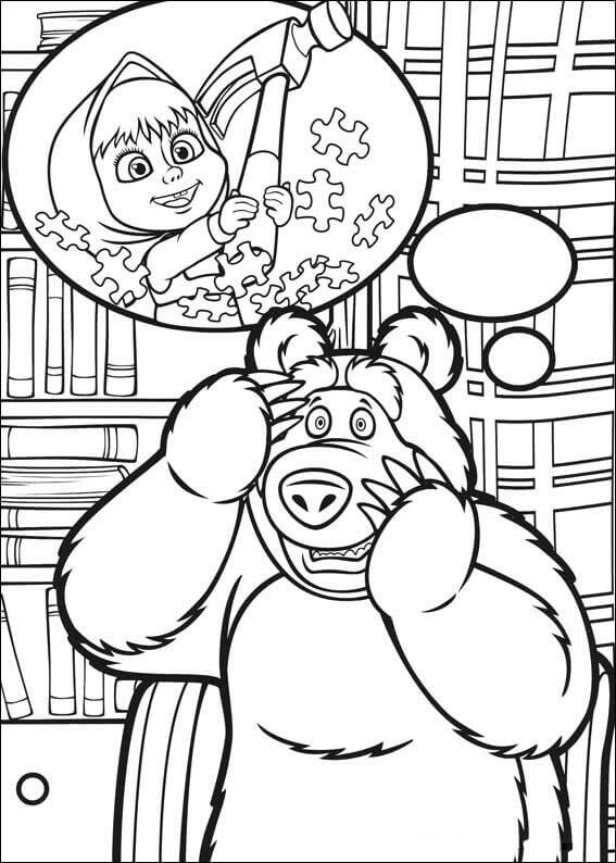 Dibujo de Oso Aterrador para Colorear