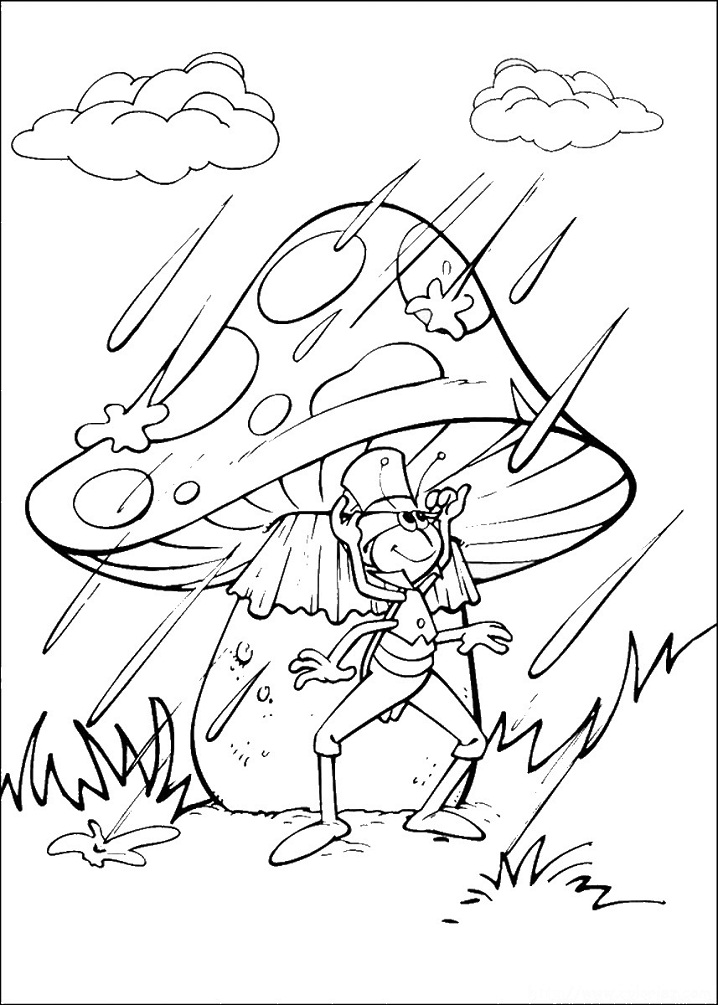 Dibujo de Flip Bajo la Lluvia para Colorear