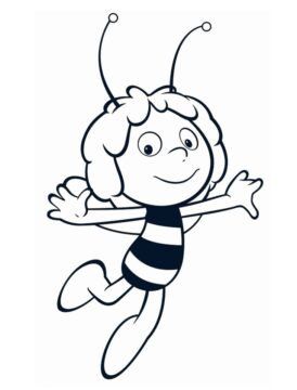 Dibujo de Maya la Abeja para Colorear