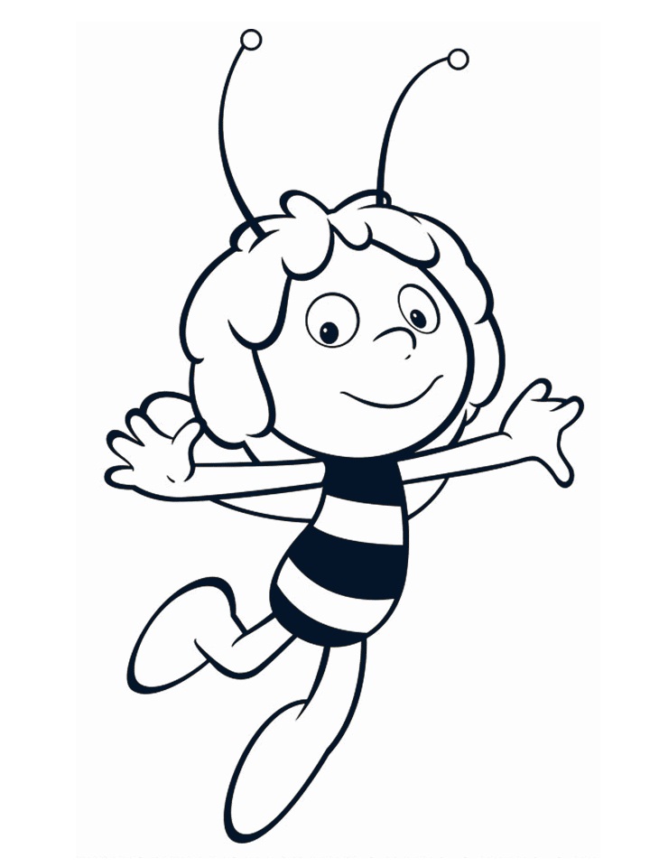 Dibujo de Maya la Abeja para Colorear