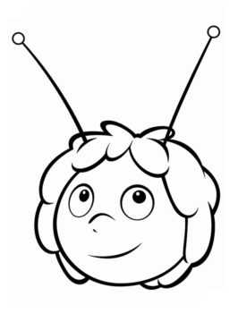 Dibujo de Maya la Cara de Abeja para Colorear