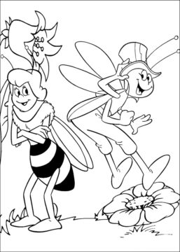 Dibujo de Señorita Cassandra y Flip para Colorear