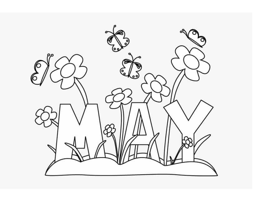 Dibujo de 6 de Mayo para Colorear