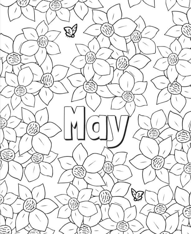 Dibujo de 7 de Mayo para Colorear