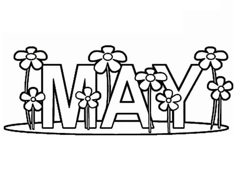 Dibujo de 8 de Mayo para Colorear