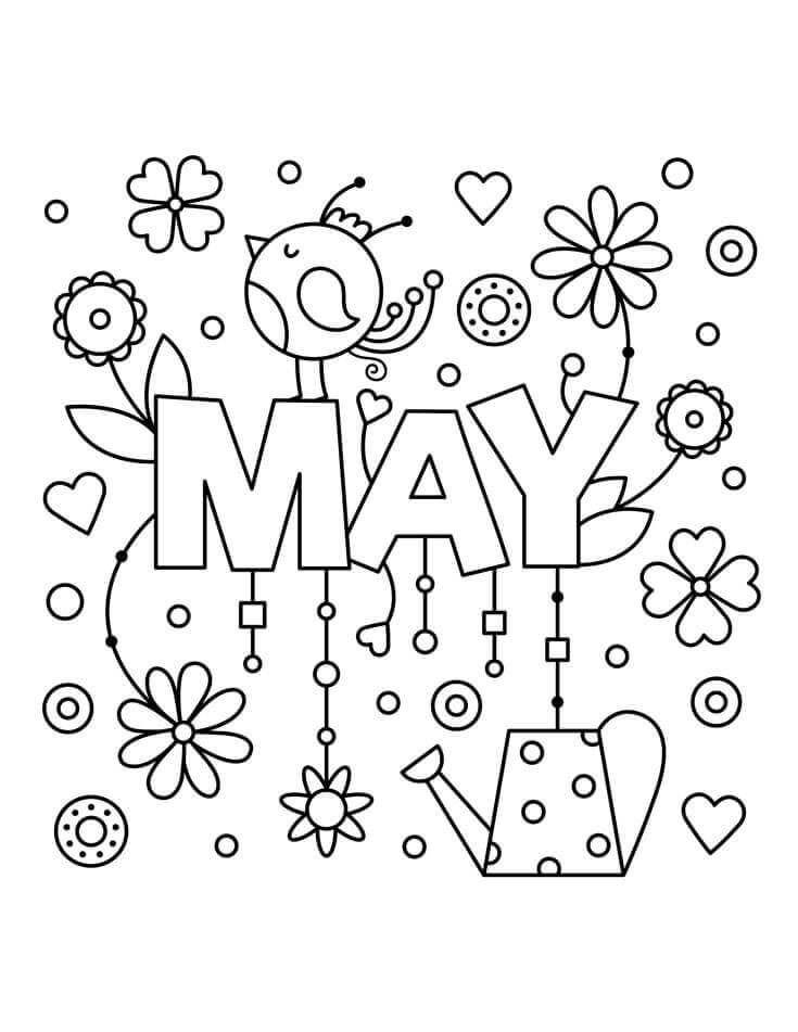 Dibujo de Mayo para Colorear