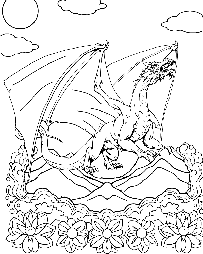 Dibujo de Dragons In Dungeons And Dragons Coloring Pages para Colorear
