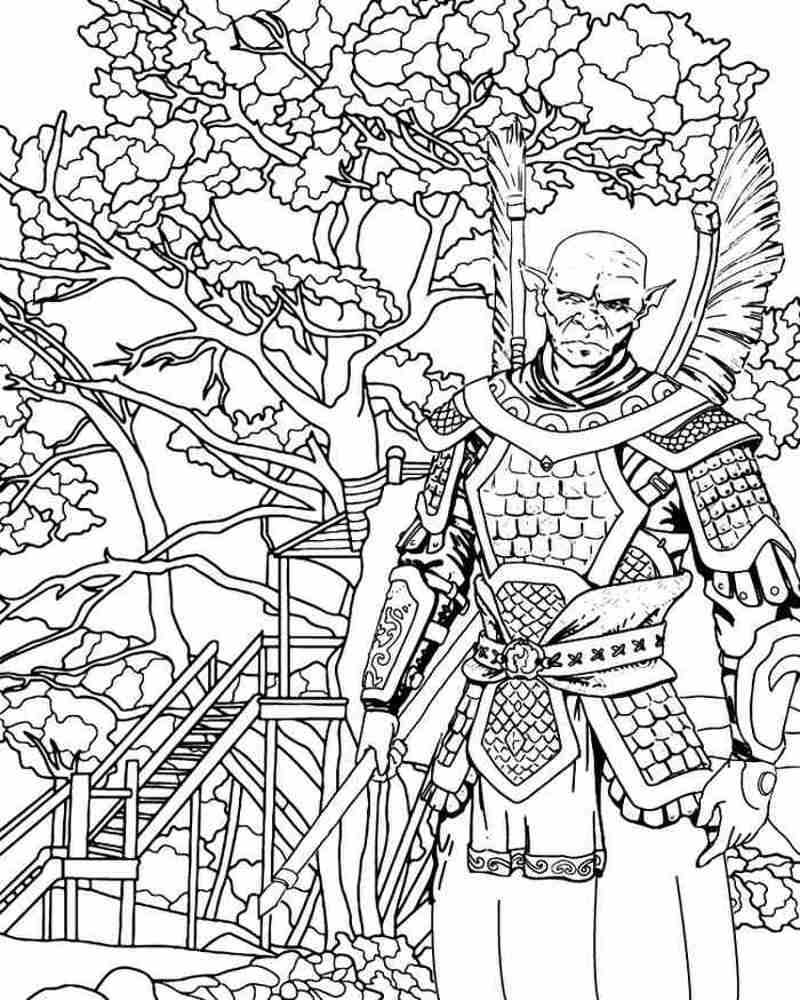 Dibujo de Hobgoblins Dungeons And Dragons Coloring Page para Colorear