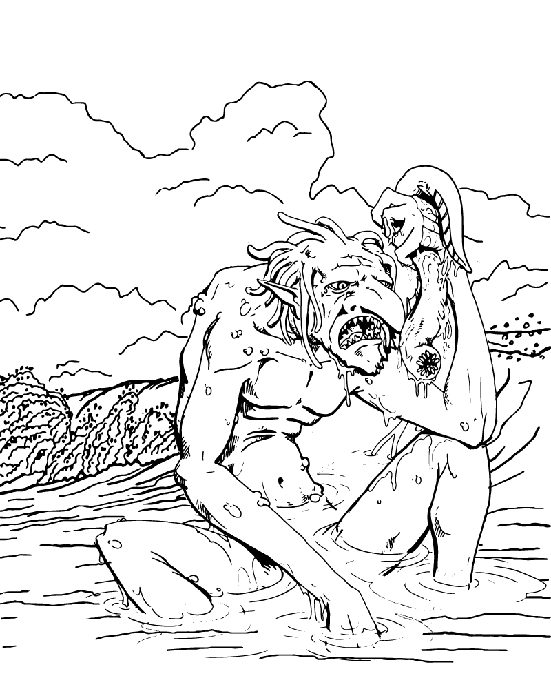 Dibujo de Humanoid Dungeons And Dragons Coloring Pages para Colorear