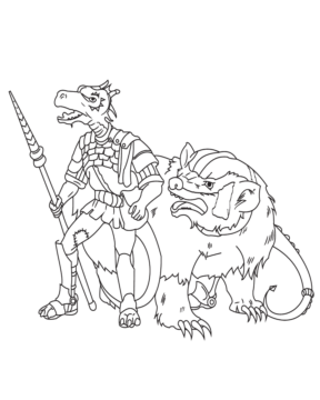 Dibujo de Kobolds In Dungeons And Dragons Coloring Pages para Colorear