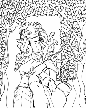 Dibujo de Medusa Dungeons And Dragons Coloring Pages para Colorear