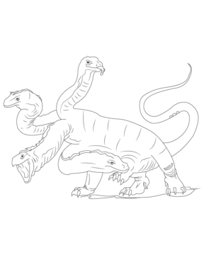 Dibujo de Multiheaded Monster Dungeons And Dragons Coloring Pages para Colorear