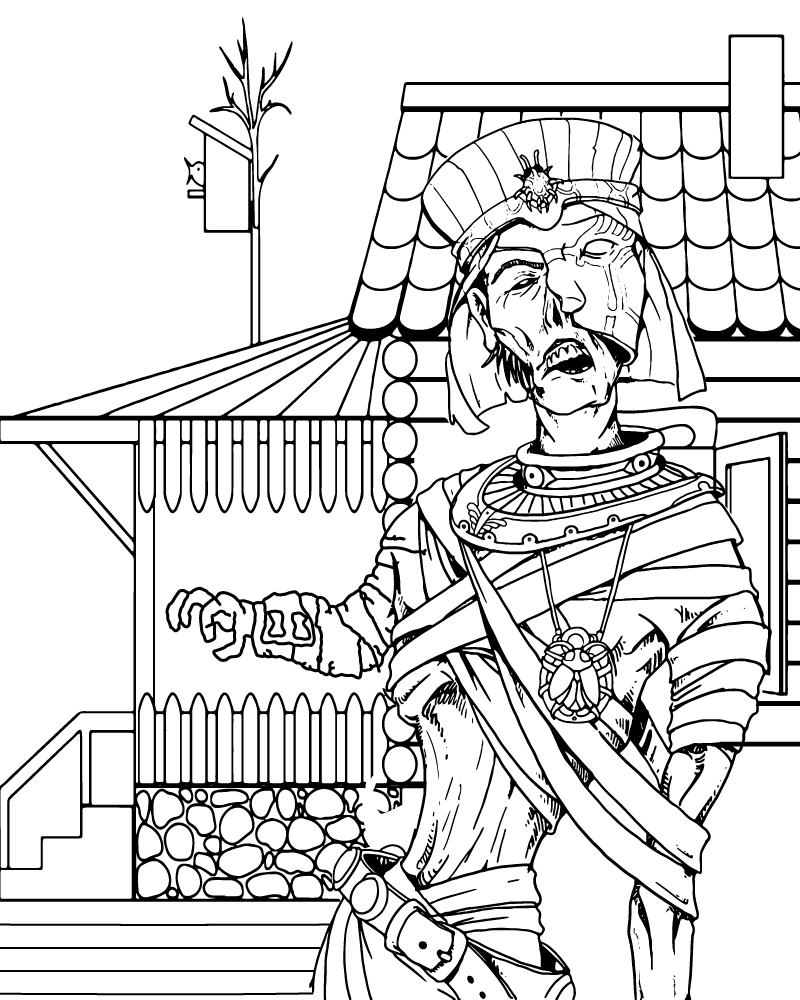 Dibujo de Mummy In Dungeons And Dragons Coloring Pages para Colorear