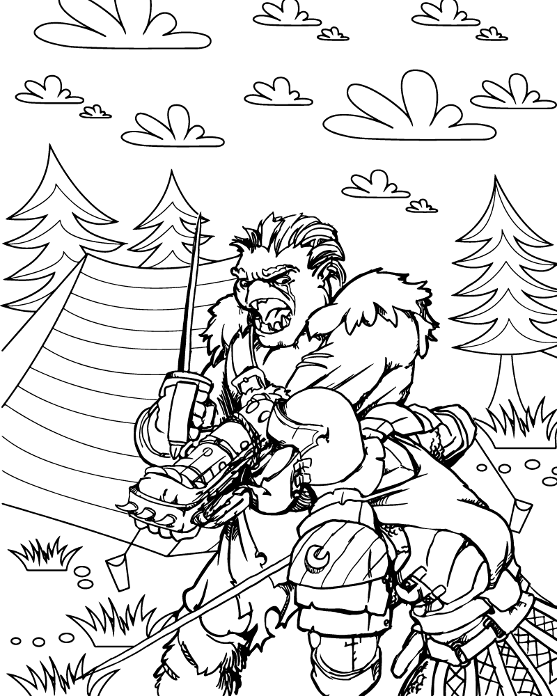 Dibujo de Orcs Dungeons And Dragons Coloring Pages para Colorear