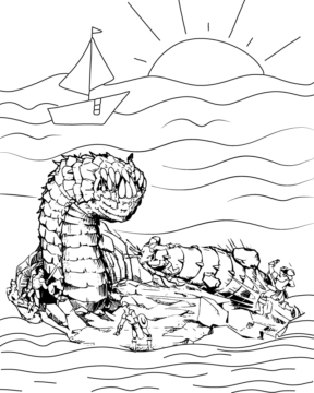 Dibujo de Purple Worm Dungeons And Dragons Coloring Pages para Colorear