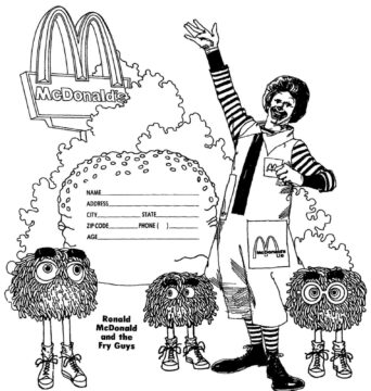 Dibujo de Mcdonald Dibujos Animados para Colorear