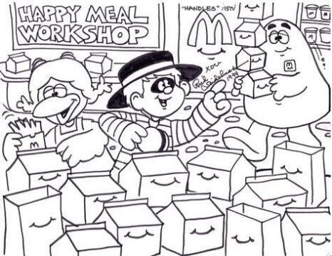 Dibujo de Un Rinc N de un Restaurante Mcdonalds para Colorear