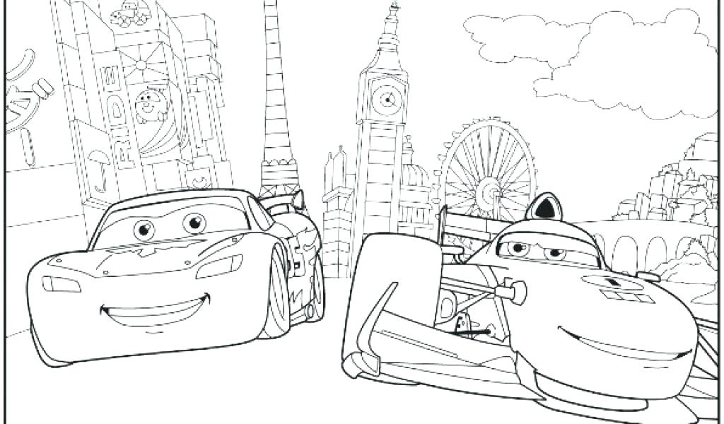 Dibujo de Mcqueen Carreras en Londres para Colorear
