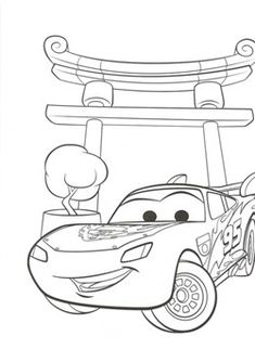 Dibujo de Mcqueen en Japón para Colorear