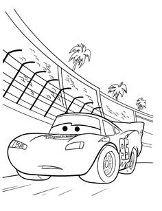 Dibujo de Pensamiento Mcqueen para Colorear