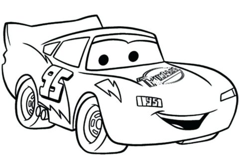 Dibujo de Rayo Mcqueen para Colorear