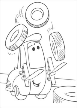 Dibujo de Ruedas de Malabares Guido para Colorear