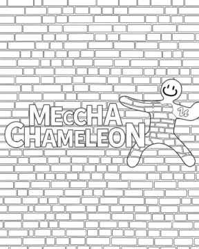 Dibujo de Meccha Chameleon página para Colorear