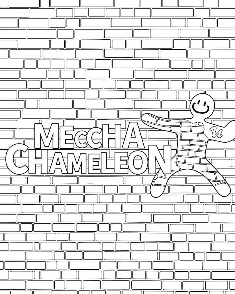 Dibujo de Meccha Chameleon página para Colorear
