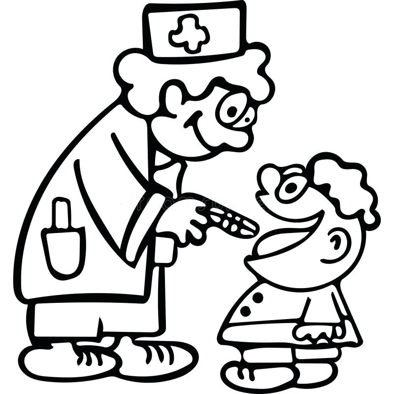 Dibujo de Dentista bebé para Colorear