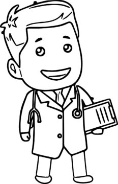 Dibujo de Médico niño para Colorear
