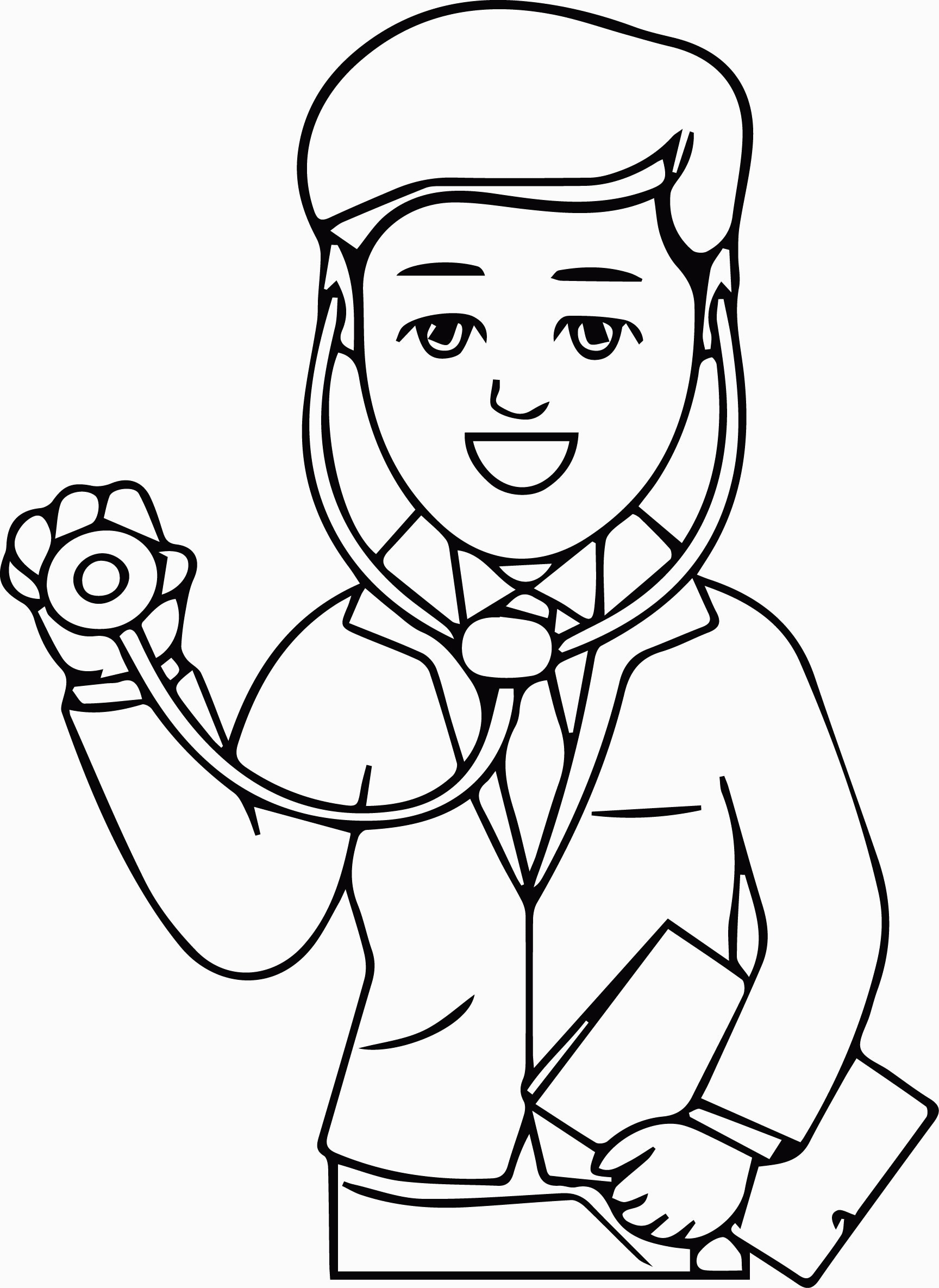 Dibujo de Médico Profesional para Colorear