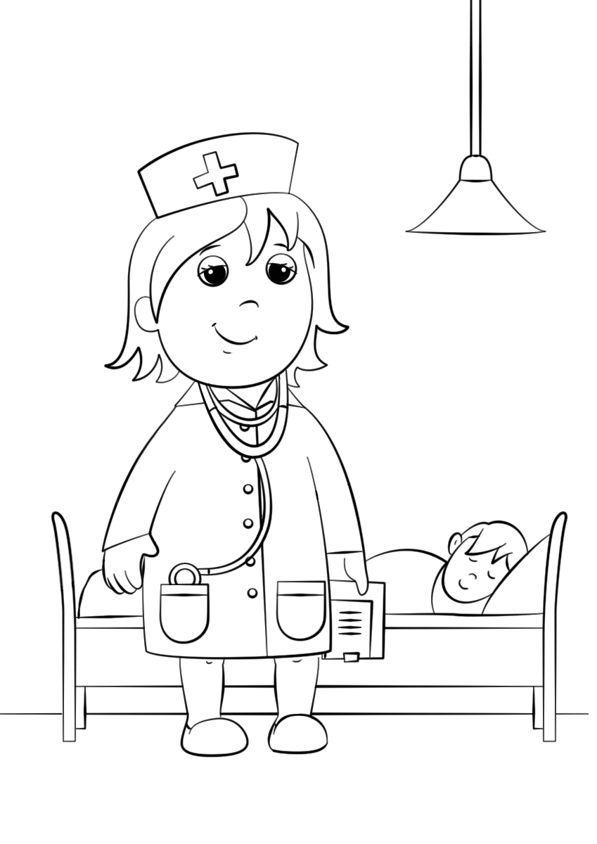 Dibujo de Práctica Ser médico para Colorear