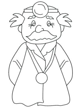 Dibujo de Viejo médico para Colorear