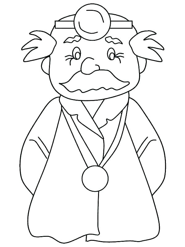 Dibujo de Viejo médico para Colorear