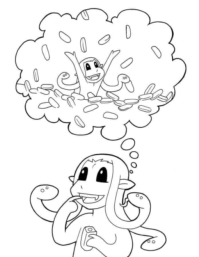 Dibujo de Linda Medusa para Colorear