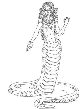 Dibujo de Medusa Malvada para Colorear