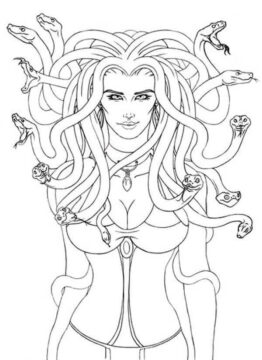 Dibujo de Medusa Maravillosa para Colorear