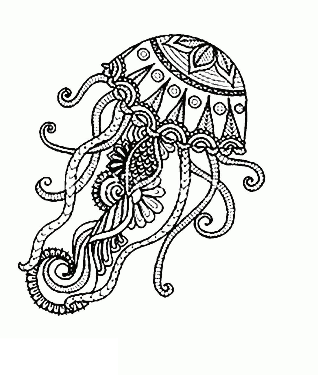 Dibujo de Medusa Adulta para Colorear
