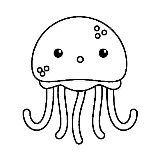 Dibujo de Medusa Kawaii para Colorear