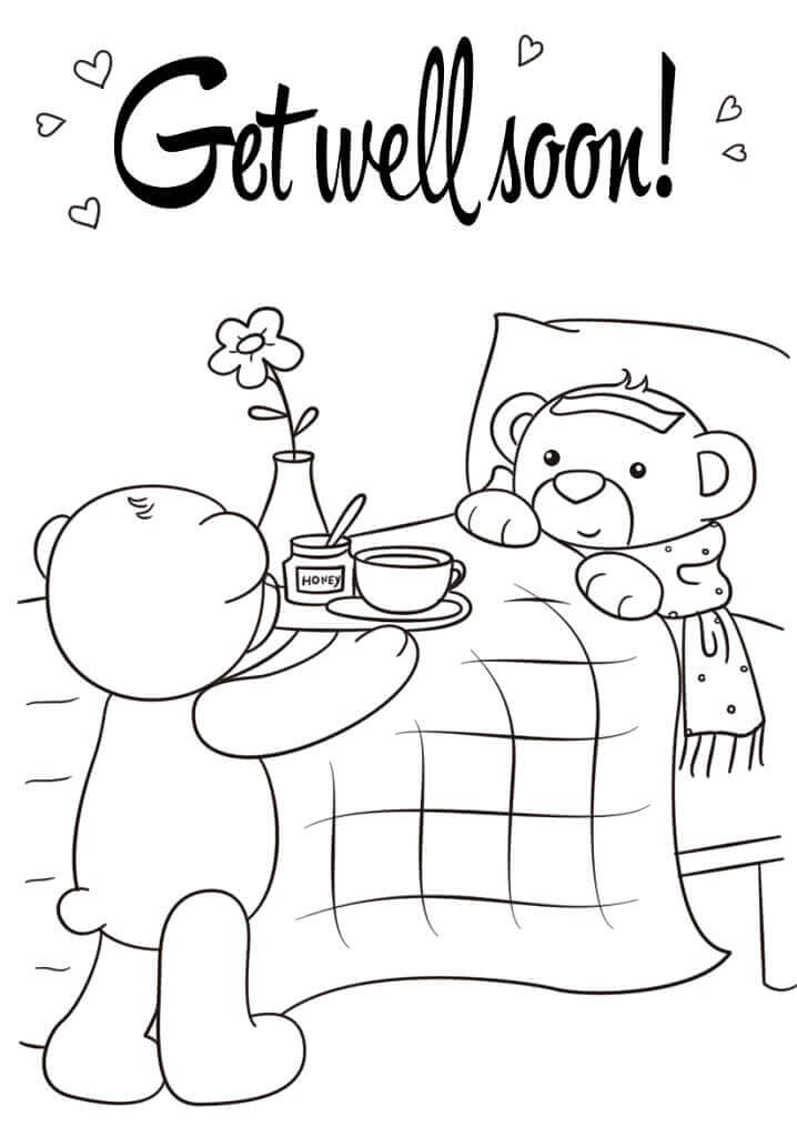 Dibujo de Mejorate Pronto por la mañana para Colorear